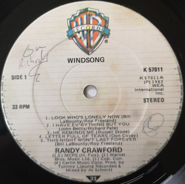 Randy Crawford : Windsong (LP, Album)