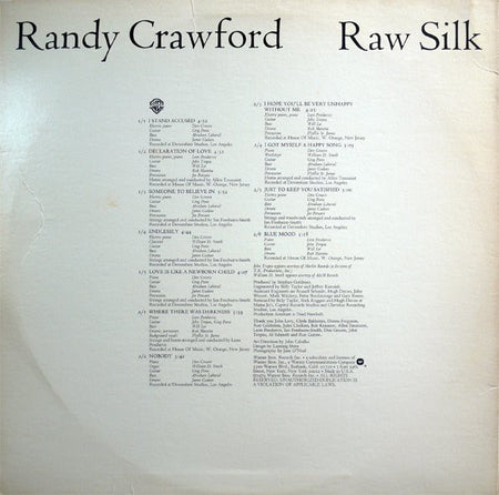 Randy Crawford : Raw Silk (LP, Album, RP, Win)
