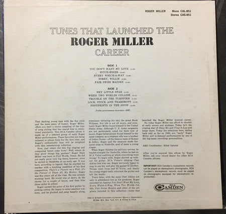Roger Miller : Roger Miller (LP, Comp, RE)