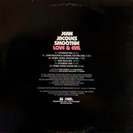 Jean Jacques Smoothie : A Promotional Guide To Love & Evil (2x12", Promo)