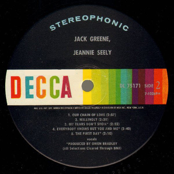 Jack Greene, Jeannie Seely : Jack Greene, Jeannie Seely (LP, Album)