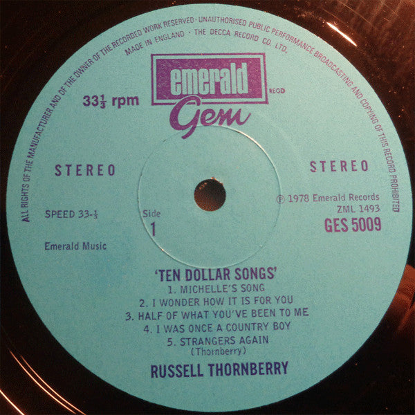 Russell Thornberry : Ten Dollar Songs (LP, Album)