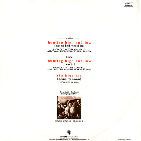 a-ha : Hunting High And Low (12")