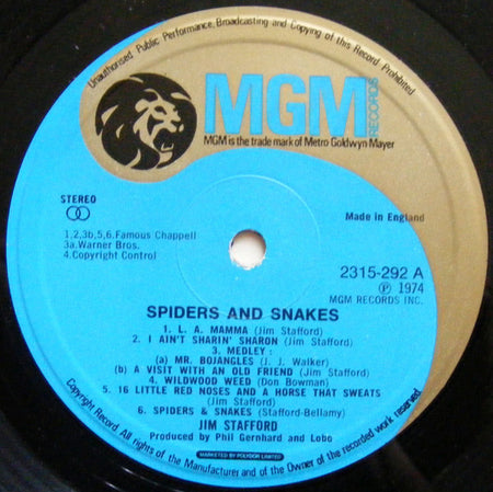 Jim Stafford : Spiders & Snakes (LP, Album)