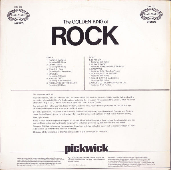 Bill Haley And His Comets : The Golden King Of Rock (LP, Comp)