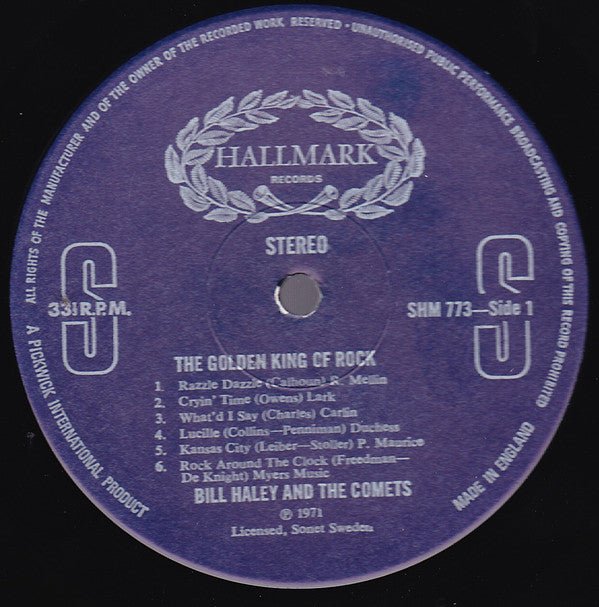 Bill Haley And His Comets : The Golden King Of Rock (LP, Comp)