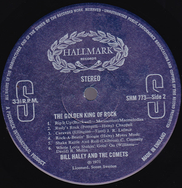 Bill Haley And His Comets : The Golden King Of Rock (LP, Comp)