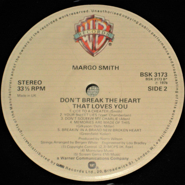 Margo Smith : Don't Break The Heart That Loves You (LP, Album)