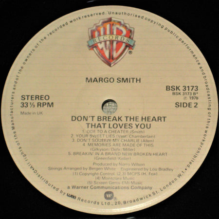 Margo Smith : Don't Break The Heart That Loves You (LP, Album)