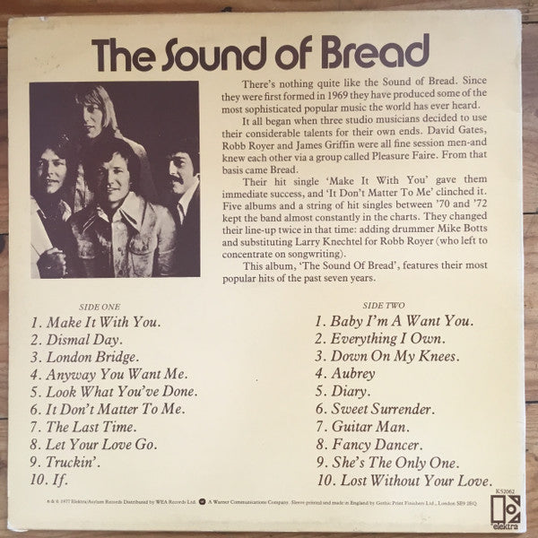 Bread : The Sound Of Bread (LP, Comp, RP, Glo)