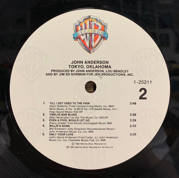 John Anderson (3) : Tokyo, Oklahoma (LP, Album, All)