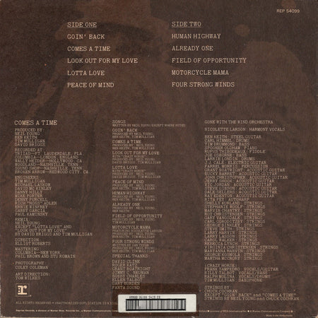 Neil Young : Comes A Time (LP, Album, RE, Ger)