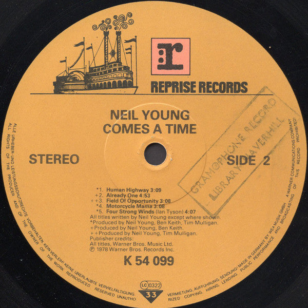 Neil Young : Comes A Time (LP, Album, RE, Ger)