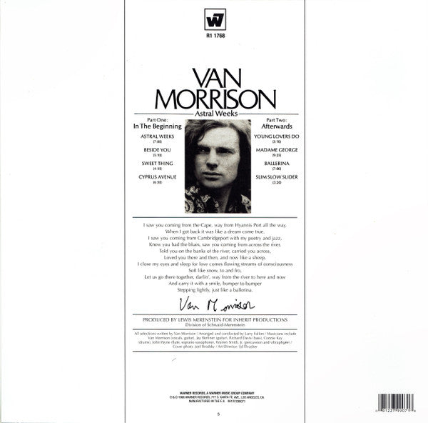 Van Morrison : Astral Weeks (LP, Album, RE, RP, 180)