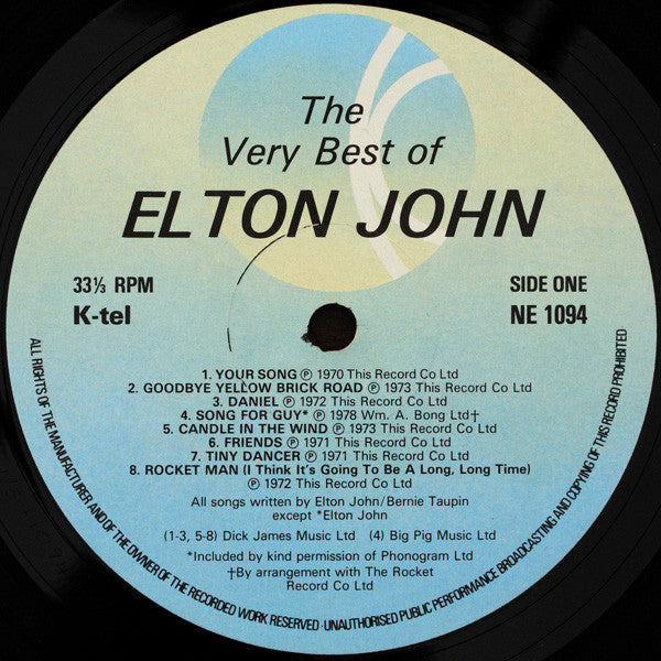 Elton John : The Very Best Of Elton John (LP, Comp, PRS)