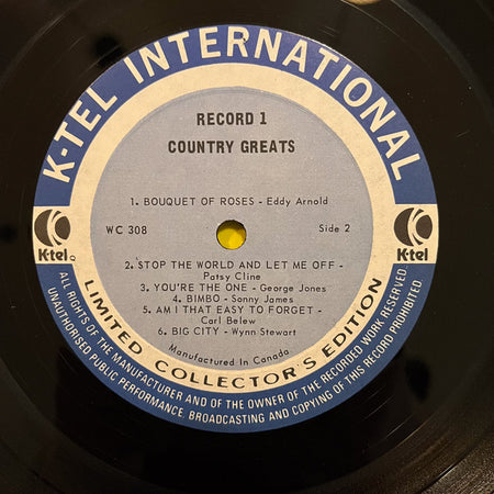 Various : Country Greats (2xLP, Comp)