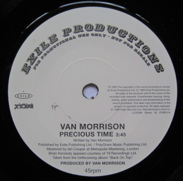 Van Morrison : Precious Time (7", S/Sided, Single, Promo)