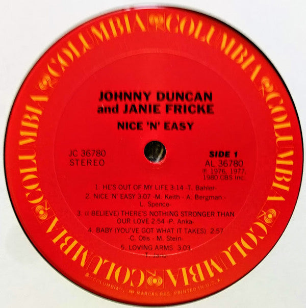 Johnny Duncan (3) & Janie Fricke : Nice 'n' Easy (LP, Album)