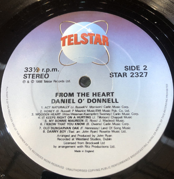 Daniel O'Donnell : From The Heart (LP, Album)