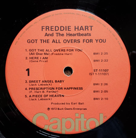 Freddie Hart And The Heartbeats : Got The All Overs For You (LP, Album, Los)