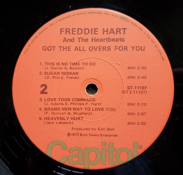 Freddie Hart And The Heartbeats : Got The All Overs For You (LP, Album, Los)