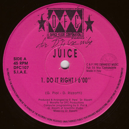 Juice (3) : Do It Right! (12")