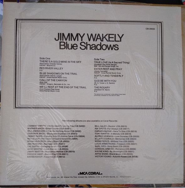 Jimmy Wakely : Blue Shadows (LP, Comp)
