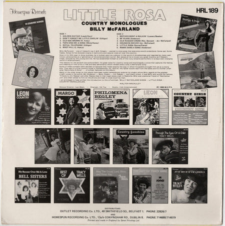 Billy McFarland : Little Rosa - Country Monologues (LP)