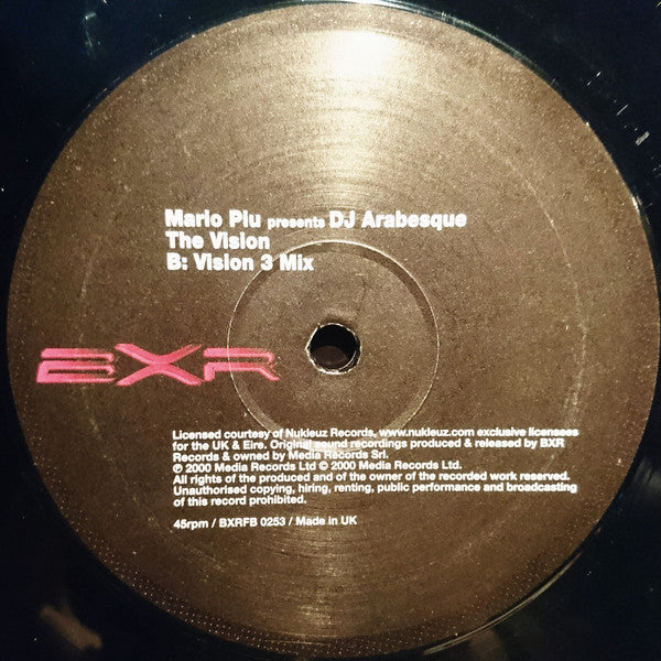 Mario Piu* Presents DJ Arabesque : The Vision (Part 2) (12")