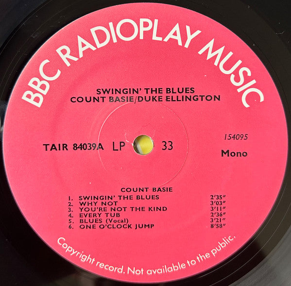 Count Basie, Duke Ellington : Swingin' The Blues (LP)