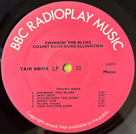 Count Basie, Duke Ellington : Swingin' The Blues (LP)