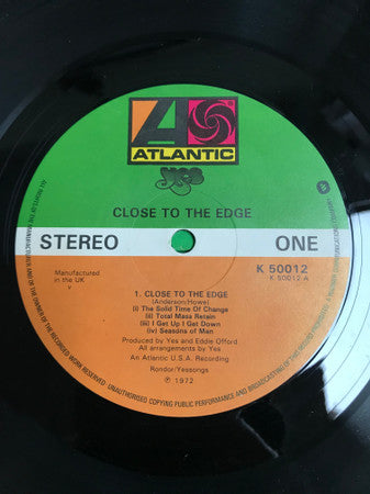Yes : Close To The Edge (LP, Album, RE, Gat)