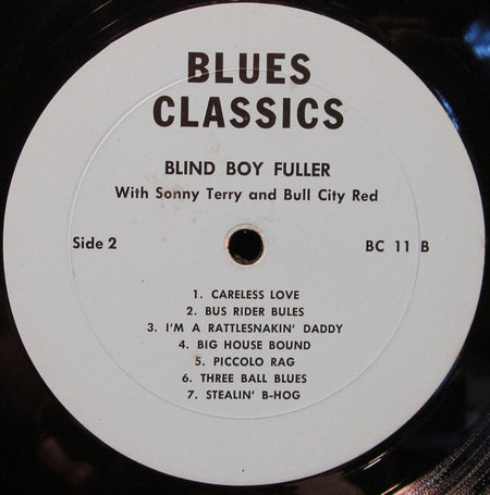 Blind Boy Fuller : Blind Boy Fuller With Sonny Terry And Bull City Red (LP, Comp, Mono)