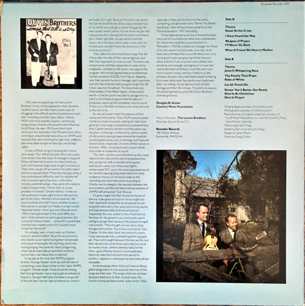 The Louvin Brothers : Songs That Tell A Story (LP, Album, Mono)