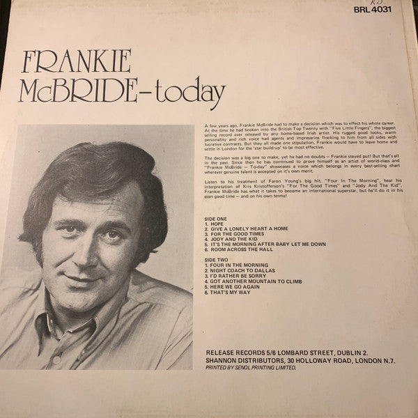Frankie McBride : To-Day (LP, Album)