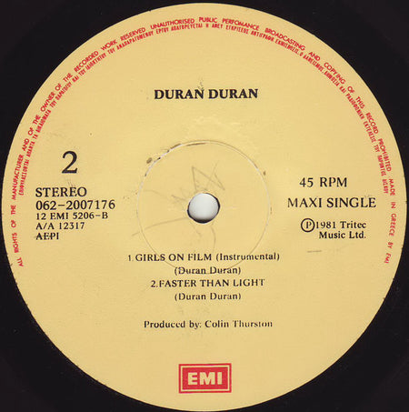Duran Duran : Girls On Film (Night Version) (12", Maxi, RE)