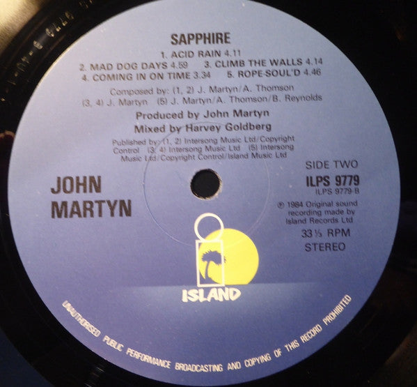 John Martyn : Sapphire (LP, Album)