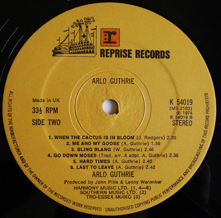 Arlo Guthrie : Arlo Guthrie (LP, Album)