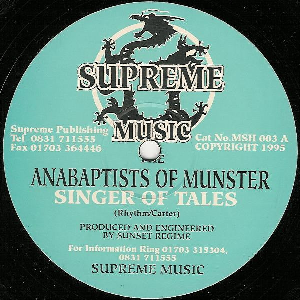 The Anabaptists Of Munster : Singer Of Tales / Hot Zone (12")