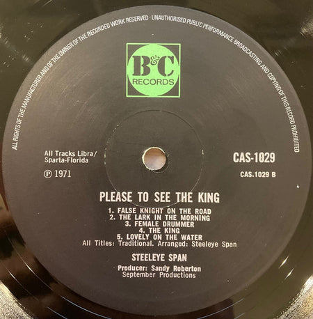 Steeleye Span : Please To See The King (LP, Album, Tex)