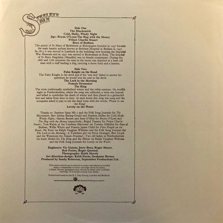Steeleye Span : Please To See The King (LP, Album, Tex)