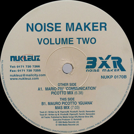 Mario Piu'* / Mauro Picotto : Noise Maker Volume Two (12", Comp)