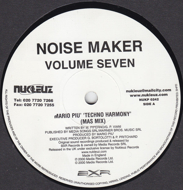 Mario Piu'* : Noise Maker Volume 7 (12", Comp)