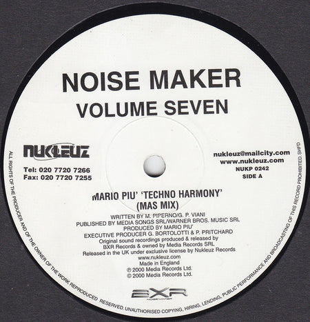 Mario Piu'* : Noise Maker Volume 7 (12", Comp)