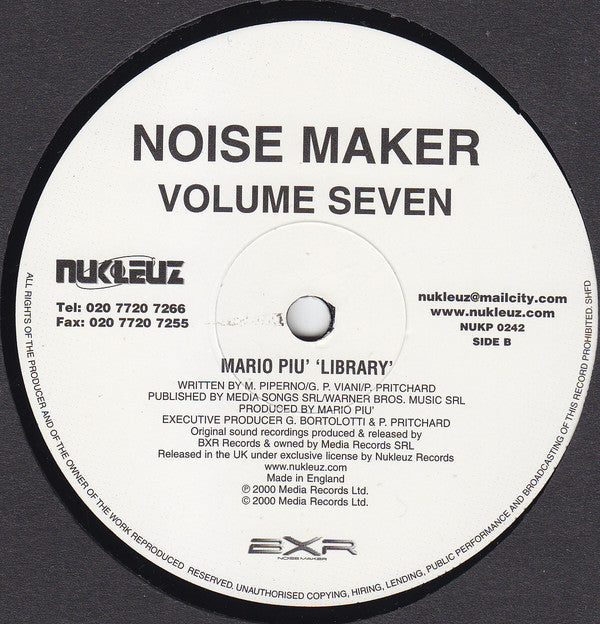 Mario Piu'* : Noise Maker Volume 7 (12", Comp)