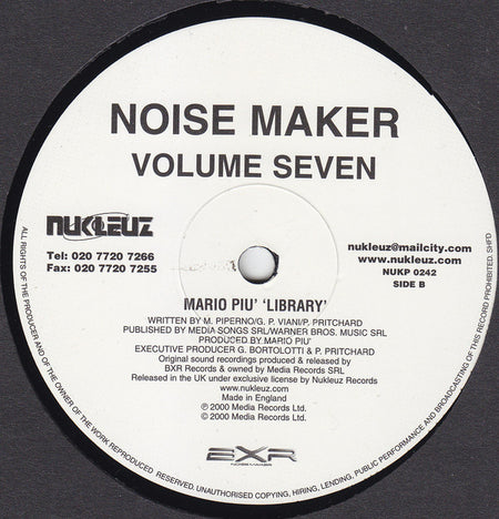 Mario Piu'* : Noise Maker Volume 7 (12", Comp)