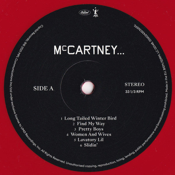 Paul McCartney : McCartney III (LP, Album, Ltd, Num, Red)
