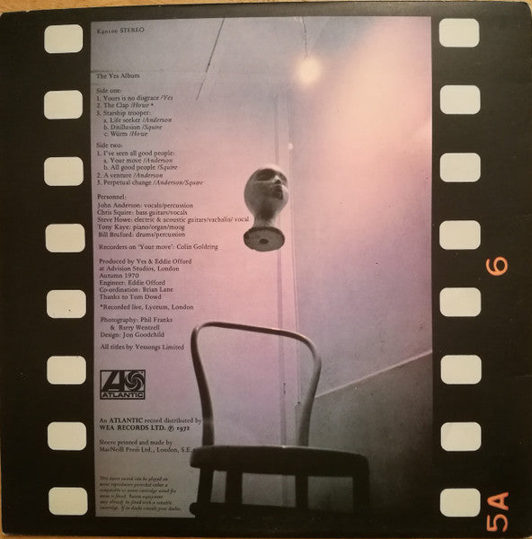 Yes : The Yes Album (LP, Album, RE, Gat)