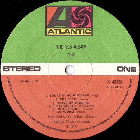 Yes : The Yes Album (LP, Album, RE, Gat)