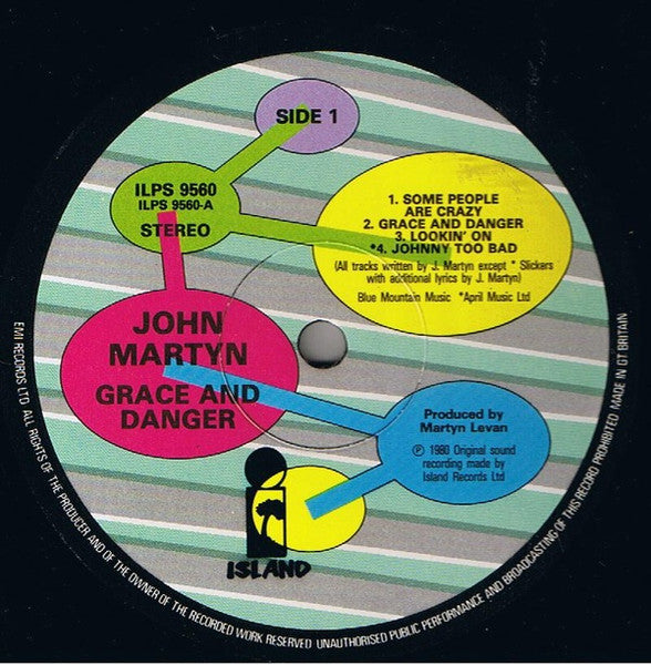 John Martyn : Grace & Danger (LP, Album, Bar)